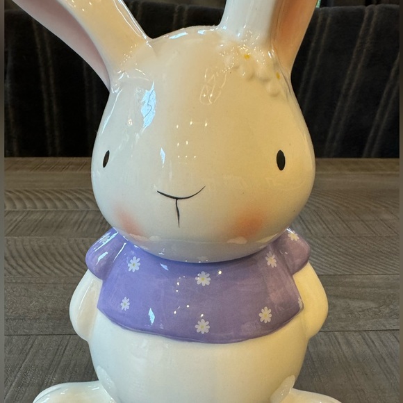 Bunny Cookie Jar - Canister by 10 Strawberry Street Lavender - Picture 3 of 8